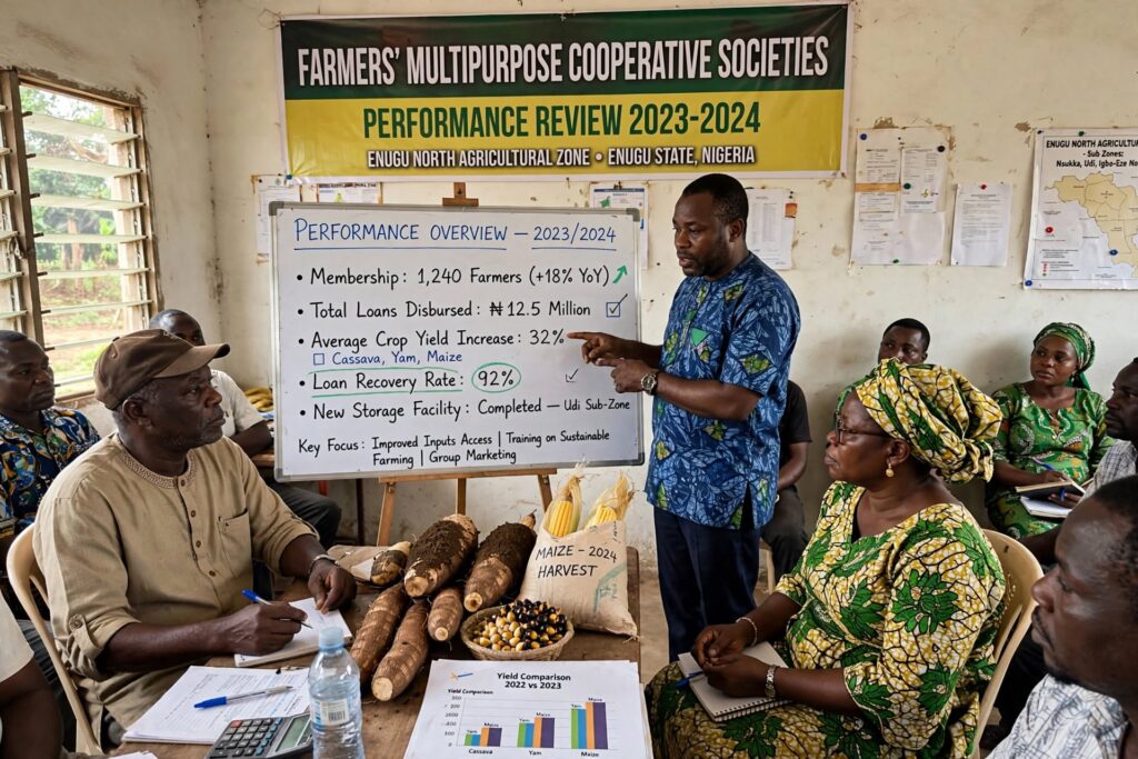 PERFORMANCE OF FARMERS’ MULTIPURPOSE COOPERATIVE SOCIETIES IN ENUGU NORTH AGRICULTURAL ZONE OF ENUGU STATE, NIGERIA